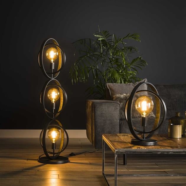 Table lamp Otan DH Interior Charcoal LxWxH 48x46x25 Metal Atmospheric photo diagonal front view