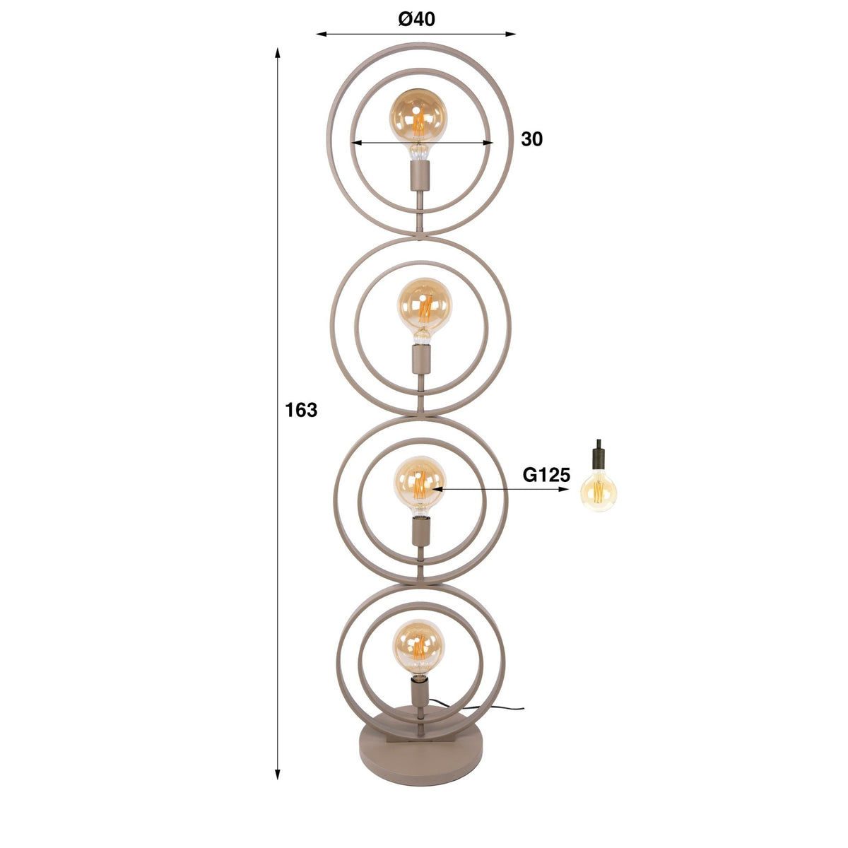 Floor lamps - Modern Floor Lamp Beige Otan 4 - lights - Dimehouse