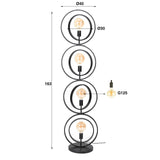 Floor lamps - Industrial floor lamp Otan metal 4 - lights - Dimehouse