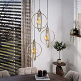 Hanging lamps - Modern Hanging Lamp Beige Otan stepped 3 - lights - Dimehouse