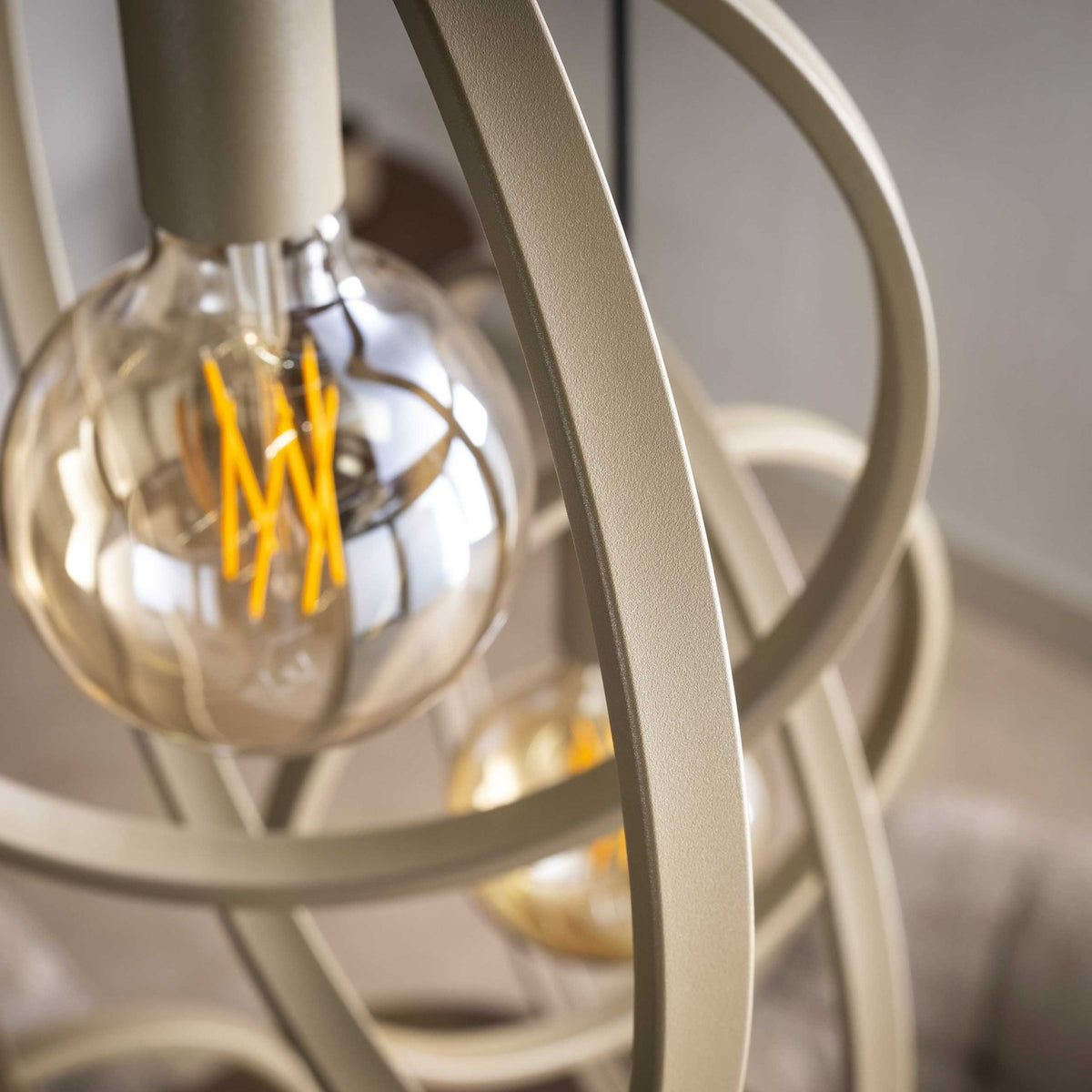 Hanging lamps - Modern Hanging Lamp Beige Otan stepped 3 - lights - Dimehouse