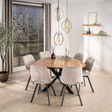 Hanging lamps - Modern Hanging Lamp Beige Otan stepped 3 - lights - Dimehouse
