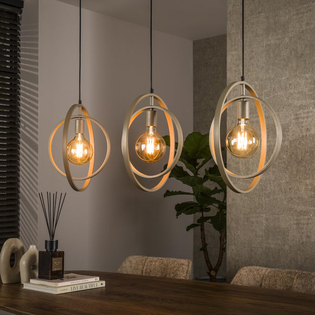 Hanging lamps - Modern Hanging Lamp Beige Otan 3 - lights - Dimehouse