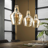Hanging lamps - Industrial hanging lamp Dace 3 - light amber - Dimehouse