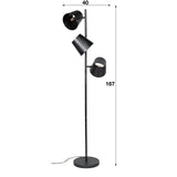Floor lamp Carta DH Interior Charcoal LxWxH 76x51x31 Metal White photo size indication