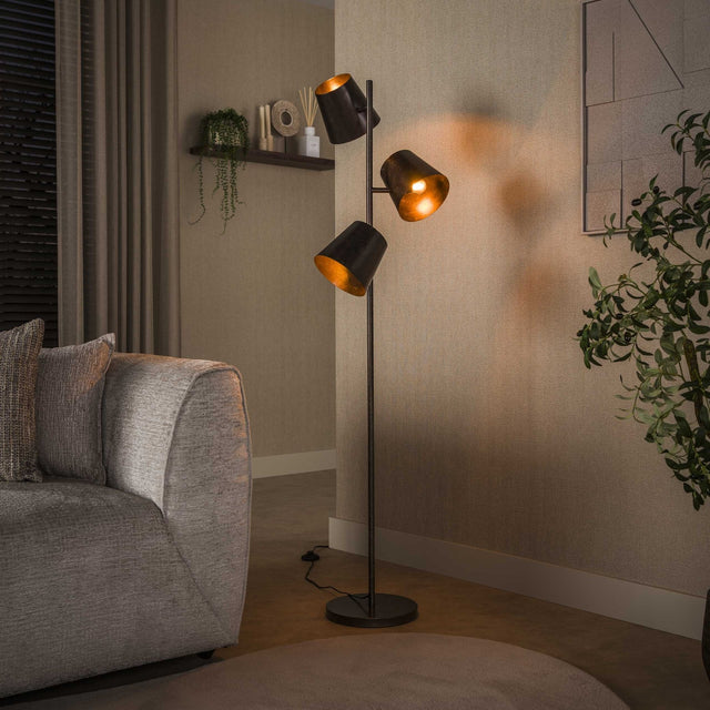 Floor lamps - Floor lamp 3 - light brown metal Carta - Dimehouse