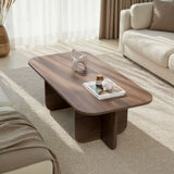 Akira coffee table in walnut look 120 x 60 cm Melamine-coated wood