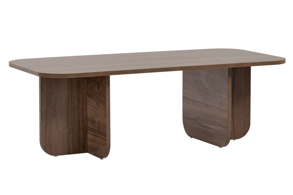 Akira coffee table in walnut look 120 x 60 cm Melamine-coated wood