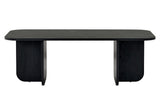 Akira coffee table wood black 120 cm Melamine-coated wood composite