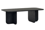 Akira coffee table wood black 120 cm Melamine-coated wood composite
