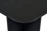 Akira coffee table wood black 120 cm Melamine-coated wood composite