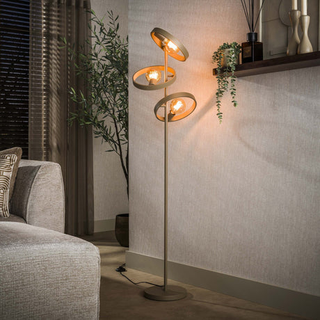 Floor Lamps - Modern Floor Lamp Otan 3L Beige 155 cm - Dimehouse