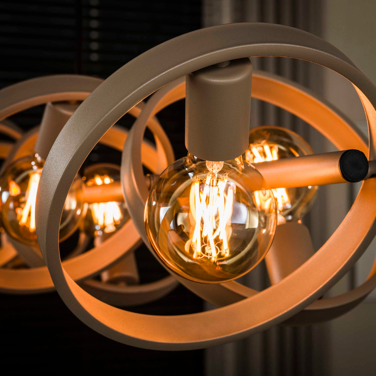 Hanging lamps - Hanging lamp 8 - light beige metal round Otan - Dimehouse