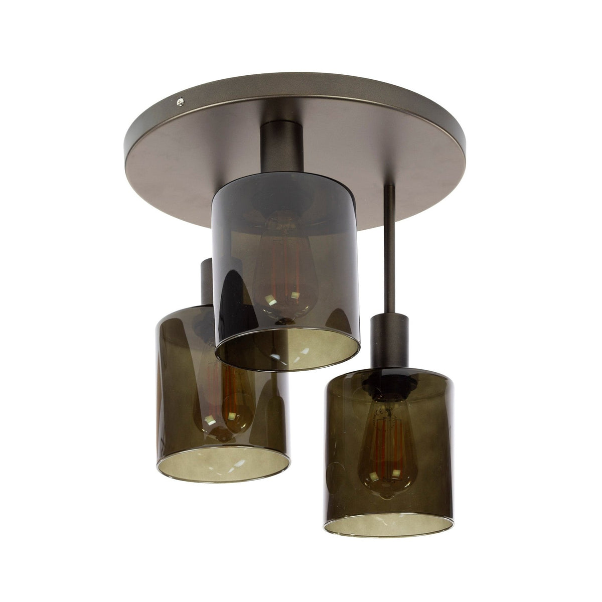 Ceiling lamps - Industrial ceiling lamp Aureo 3 - light Brown - Dimehouse