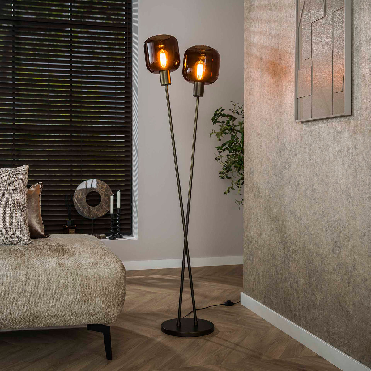 Floor lamps - Floor lamp Terra Duo 2 - light Bronze - Dimehouse