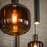 Hanging lamps - Hanging lamp Dax 7 - light bronze 105 cm - Dimehouse