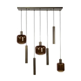 Hanging lamps - Hanging lamp Dax 7 - light bronze 105 cm - Dimehouse