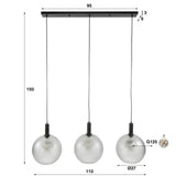 Hanging lamps - Hanging lamp 3 - light sandblasted glass Voss - Dimehouse