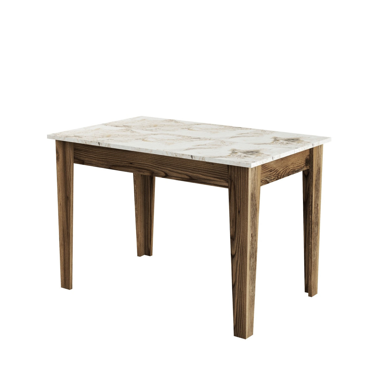 Kiev kitchen table in walnut white 110 cm Walnut/white Melamine coated wood composite