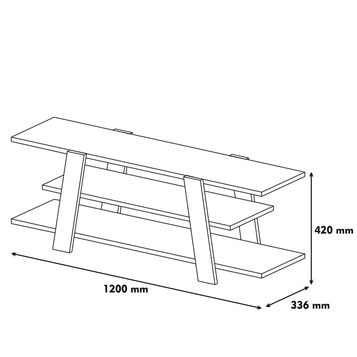 TV Furniture - TV Furniture Flower Walnut White Melamine 120x42x33.6 cm - Dimehouse