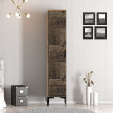 Wardrobes - Wardrobe Kumual P Walnut Anthracite Melamine 40x47.5x201.4 cm - Dimehouse