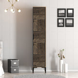 Wardrobes - Wardrobe Kumual P Walnut Anthracite Melamine 40x47.5x201.4 cm - Dimehouse