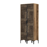 Wardrobes - Wardrobe Kumsal PP Walnut Anthracite Melamine 80x47.5x201.4 cm - Dimehouse