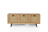 TV Furniture - Japandi TV Furniture Alcazar Oak Melamine 140x60x40 cm - Dimehouse