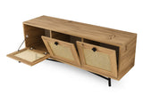TV Furniture - Japandi TV Furniture Alcazar Oak Melamine 140x60x40 cm - Dimehouse