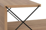 Bedside tables - Bedside table Cross Oak Melamine 50x55x40 cm - Dimehouse