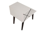 Bedside tables - Bedside table Cross White Melamine 50x55x40 cm - Dimehouse