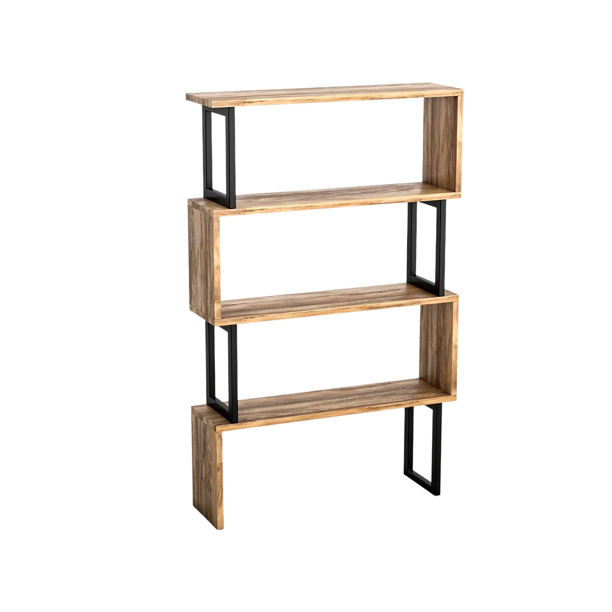 Bookcases - Bookcase Ceylan Walnut Melamine 80x128x22 cm - Dimehouse