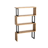 Bookcases - Bookcase Ceylan Walnut Melamine 80x128x22 cm - Dimehouse