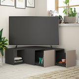 TV Furniture - TV Furniture Compact Anthracite Brown Melamine 90x32x92 cm - Dimehouse
