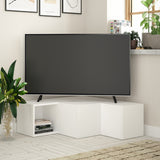 TV Furniture - TV Furniture Compact White Melamine 90x32x92 cm - Dimehouse