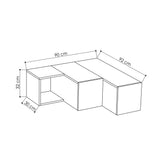 TV Furniture - TV Furniture Compact White Melamine 90x32x92 cm - Dimehouse