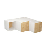 TV Furniture - TV Furniture Compact White Oak Melamine 90x32x92 cm - Dimehouse