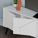 TV Furniture - TV Furniture Dune White Melamine 180x50x29.6 cm - Dimehouse