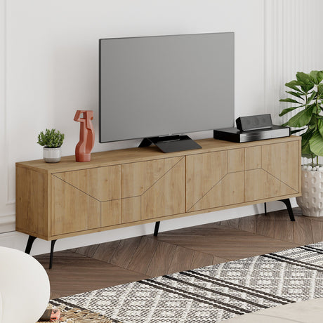 TV Furniture - TV Furniture Dune Oak Melamine 180x50x29.6 cm - Dimehouse