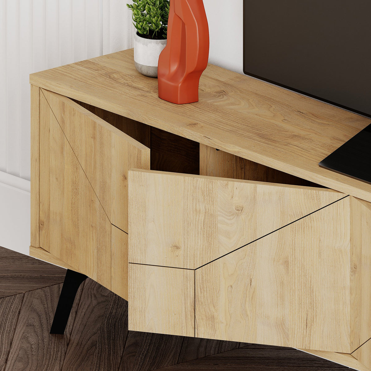 TV Furniture - TV Furniture Dune Oak Melamine 180x50x29.6 cm - Dimehouse