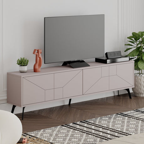 TV Furniture - TV Furniture Dune Mocha Melamine 180x50x29.6 cm - Dimehouse