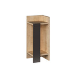 Bedside tables - Bedside table Right Elos Oak Anthracite Melamine 25x60x27 cm - Dimehouse