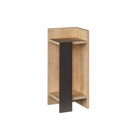 Bedside tables - Bedside table Right Elos Oak Anthracite Melamine 25x60x27 cm - Dimehouse