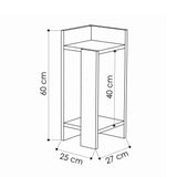 Bedside tables - Bedside table Right Elos Oak Anthracite Melamine 25x60x27 cm - Dimehouse