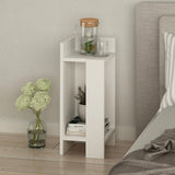 Bedside tables - Bedside table Left Elos White Melamine 25x60x27 cm - Dimehouse
