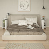 Bedside tables - Bedside table Set of 2 Elos White Melamine 25x60x27 cm - Dimehouse