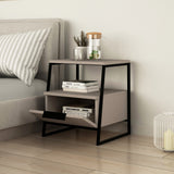 Bedside tables - Bedside table Pal Mocha Melamine 45x50x40 cm - Dimehouse