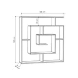 Bookcases - Bookcase Maze Anthracite Melamine 125x129x22 cm - Dimehouse