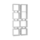 Bookcases - Bookcase Rail White Melamine 79x166.5x24 cm - Dimehouse