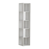 Bookcases - Bookcase Piano White Melamine 34x161x34 cm - Dimehouse